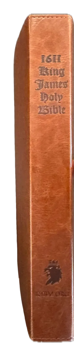 1611 King James Bible - Brown Leather Cover