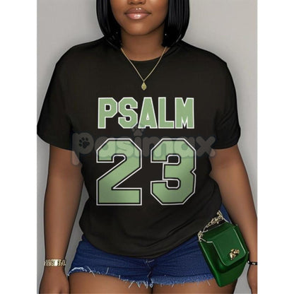 Premium Women's Psalm 23 Scripture T-Shirt - Daily Strength & Faith Top, High-Quality Jersey Knit
