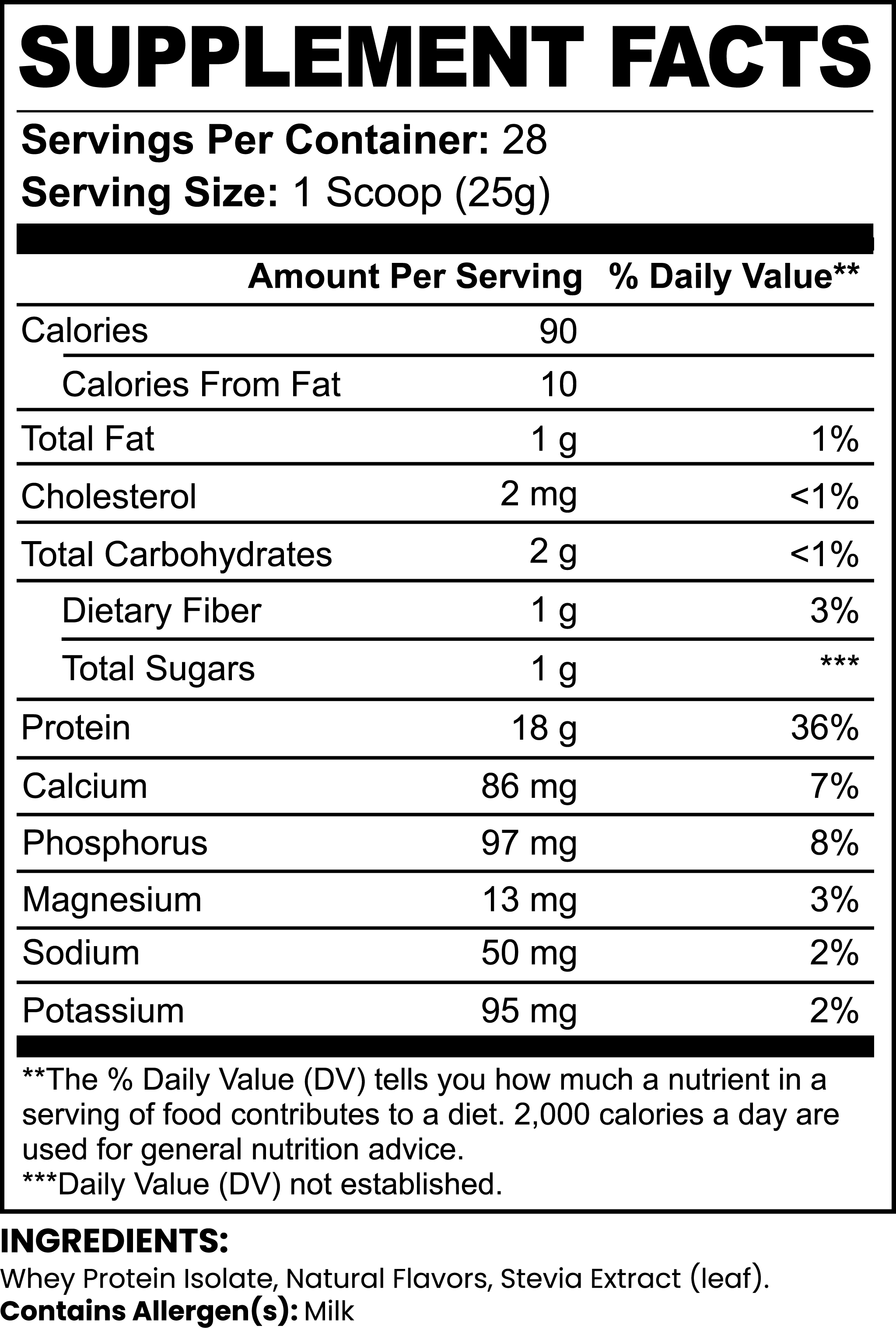 Chocolate Pure Whey Protein Isolate