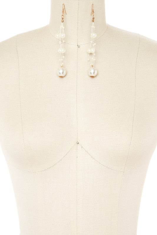 Statement Necklace Set Zillion Pearls Stylish Elegant Fashion Jewelry