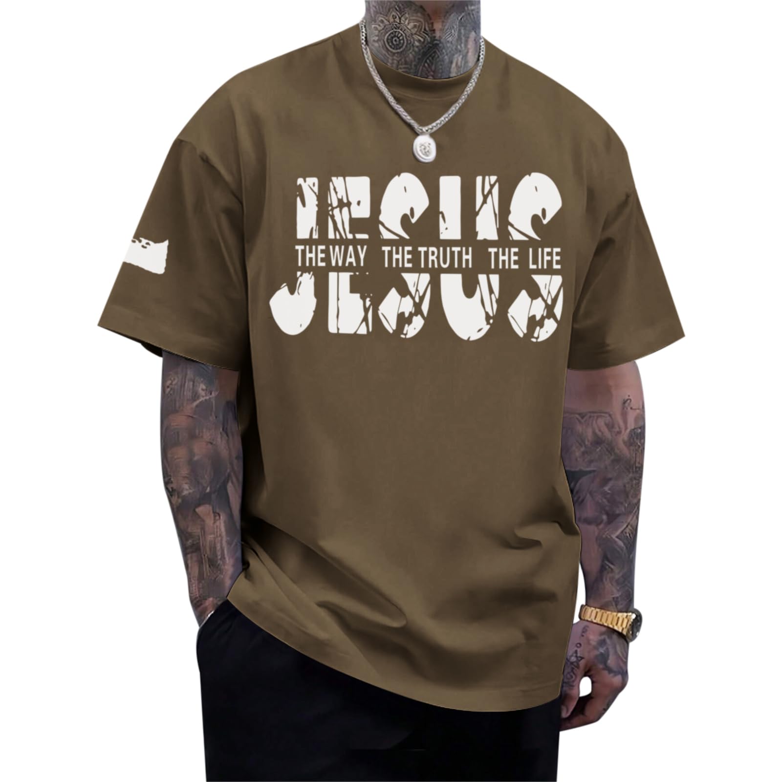 Christian Faith Oversized Graphic Tee for Men
