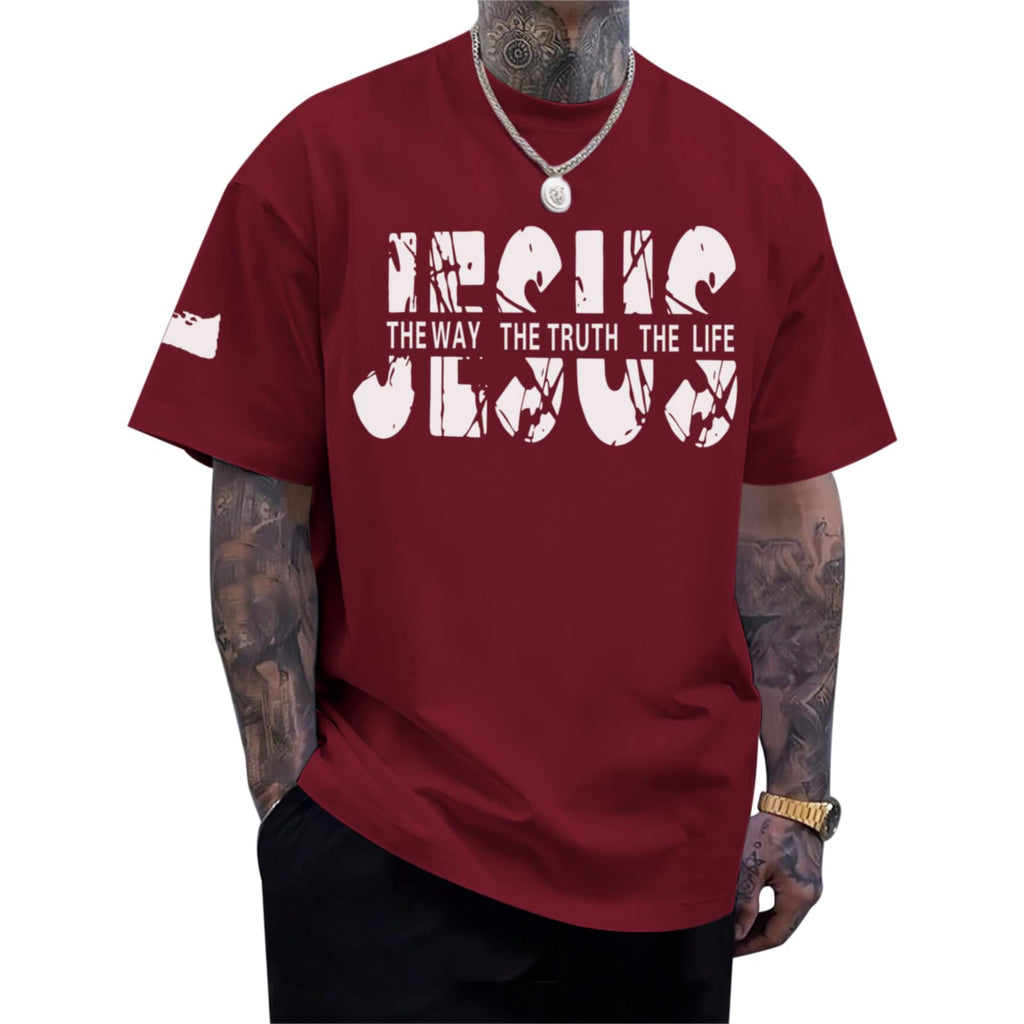 Christian Faith Oversized Graphic Tee for Men