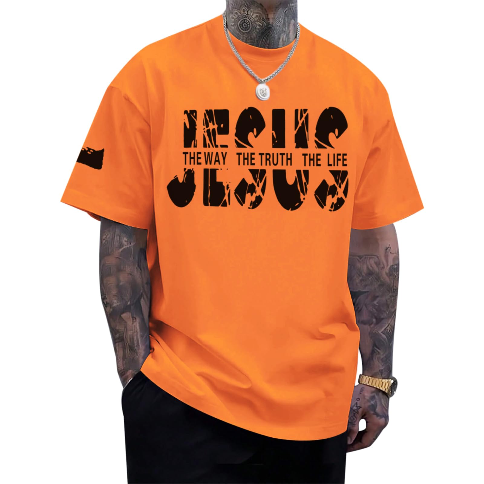 Christian Faith Oversized Graphic Tee for Men
