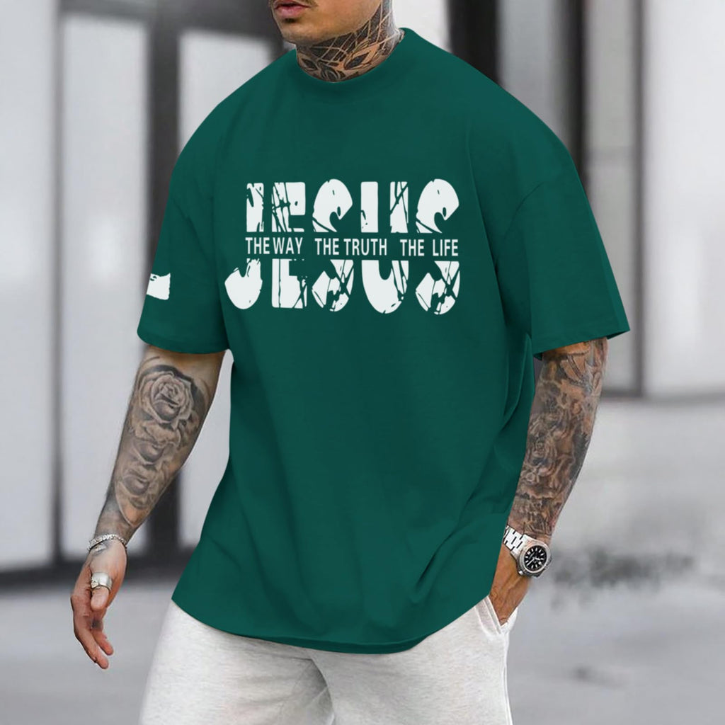 Christian Faith Oversized Graphic Tee for Men