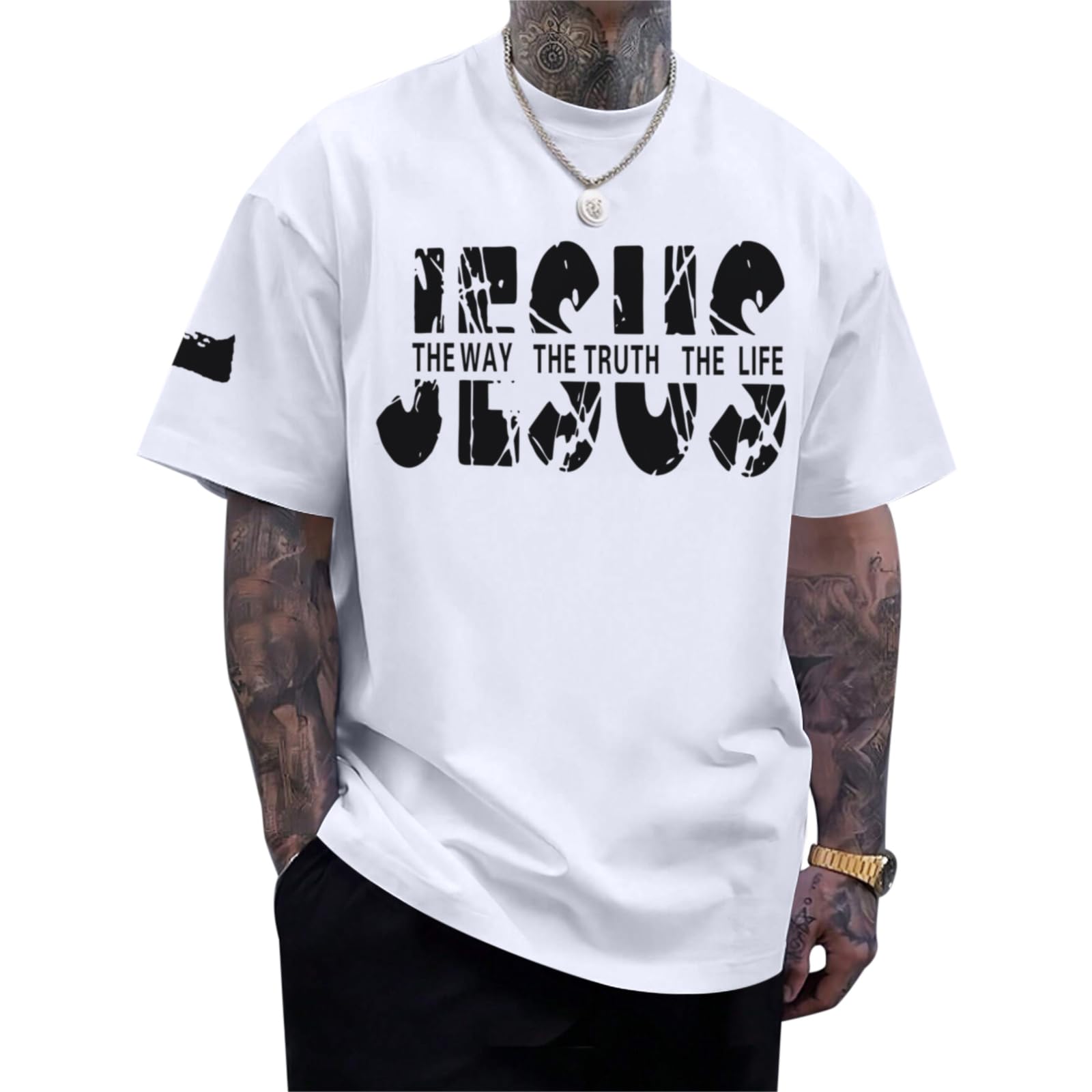 Christian Faith Oversized Graphic Tee for Men