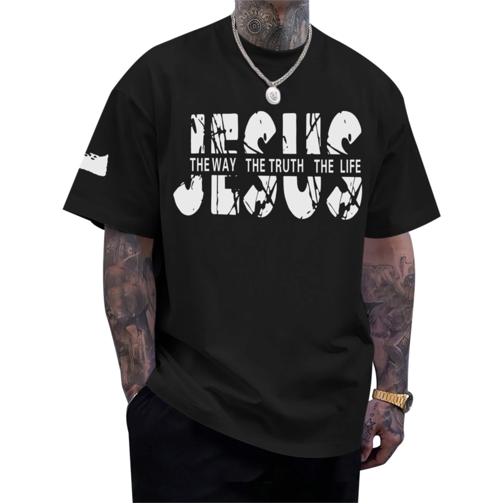 Christian Faith Oversized Graphic Tee for Men