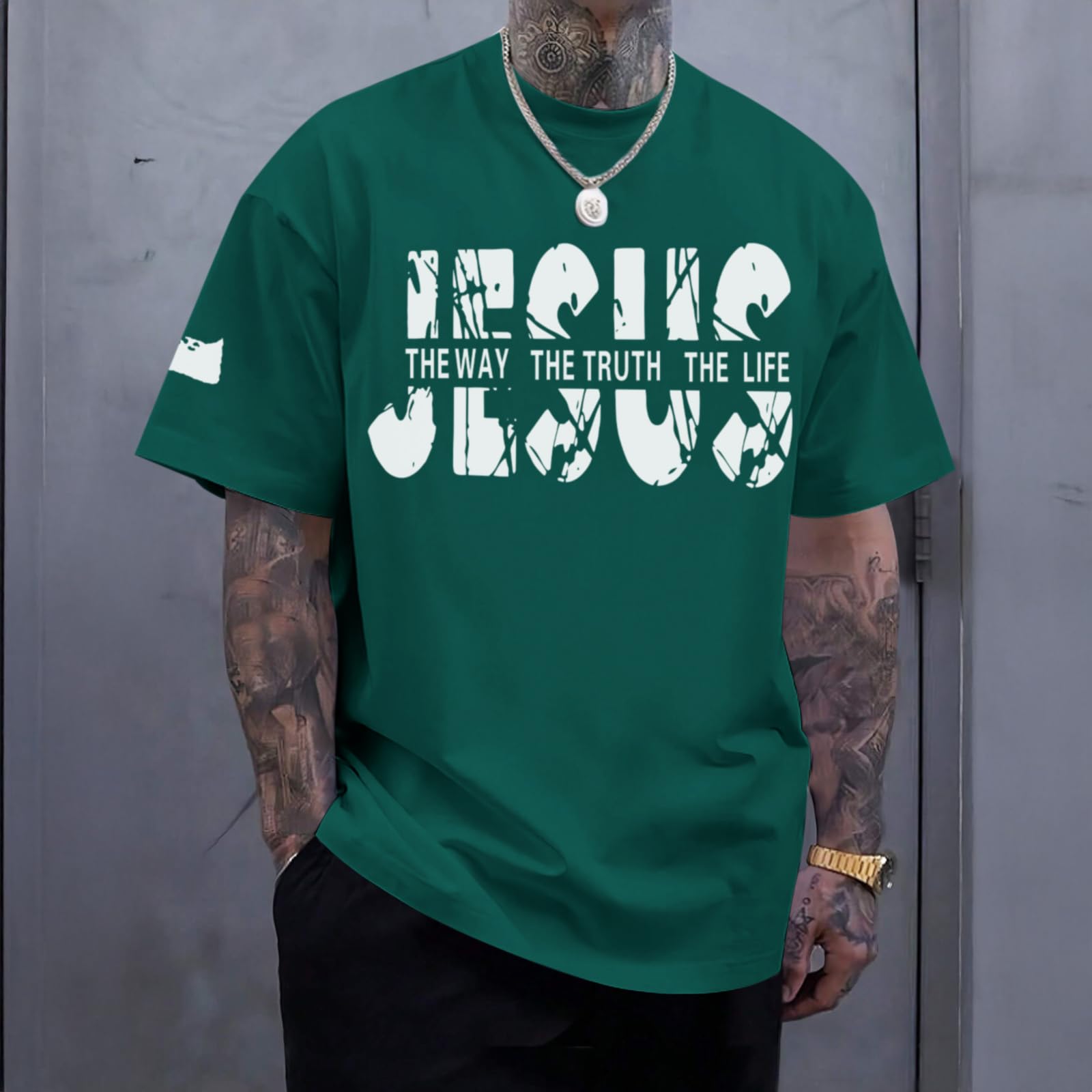 Christian Faith Oversized Graphic Tee for Men