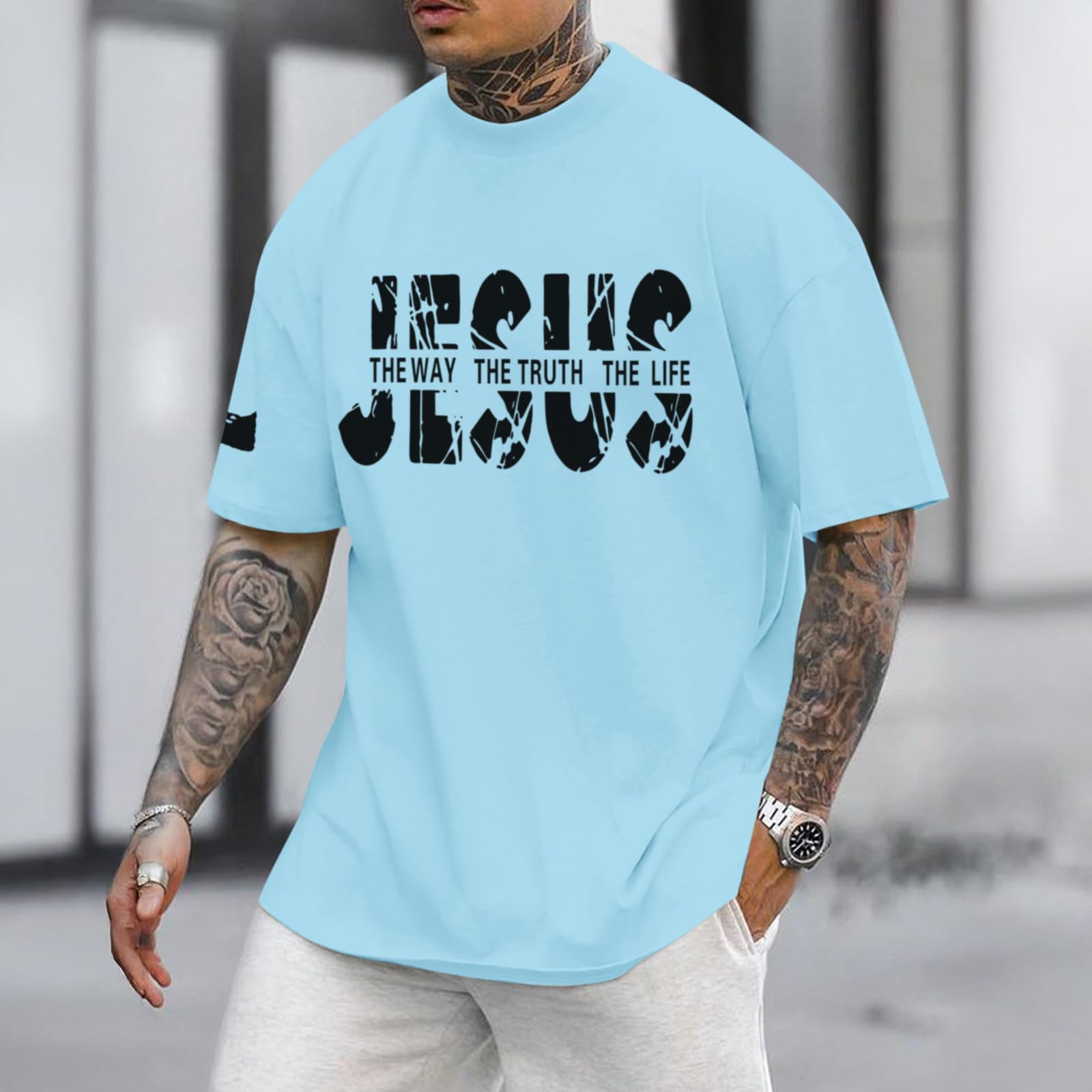 Christian Faith Oversized Graphic Tee for Men