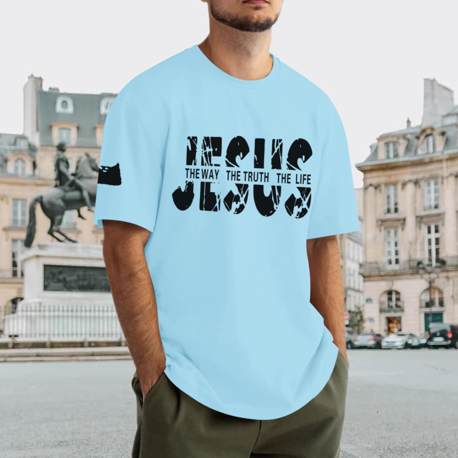 Christian Faith Oversized Graphic Tee for Men