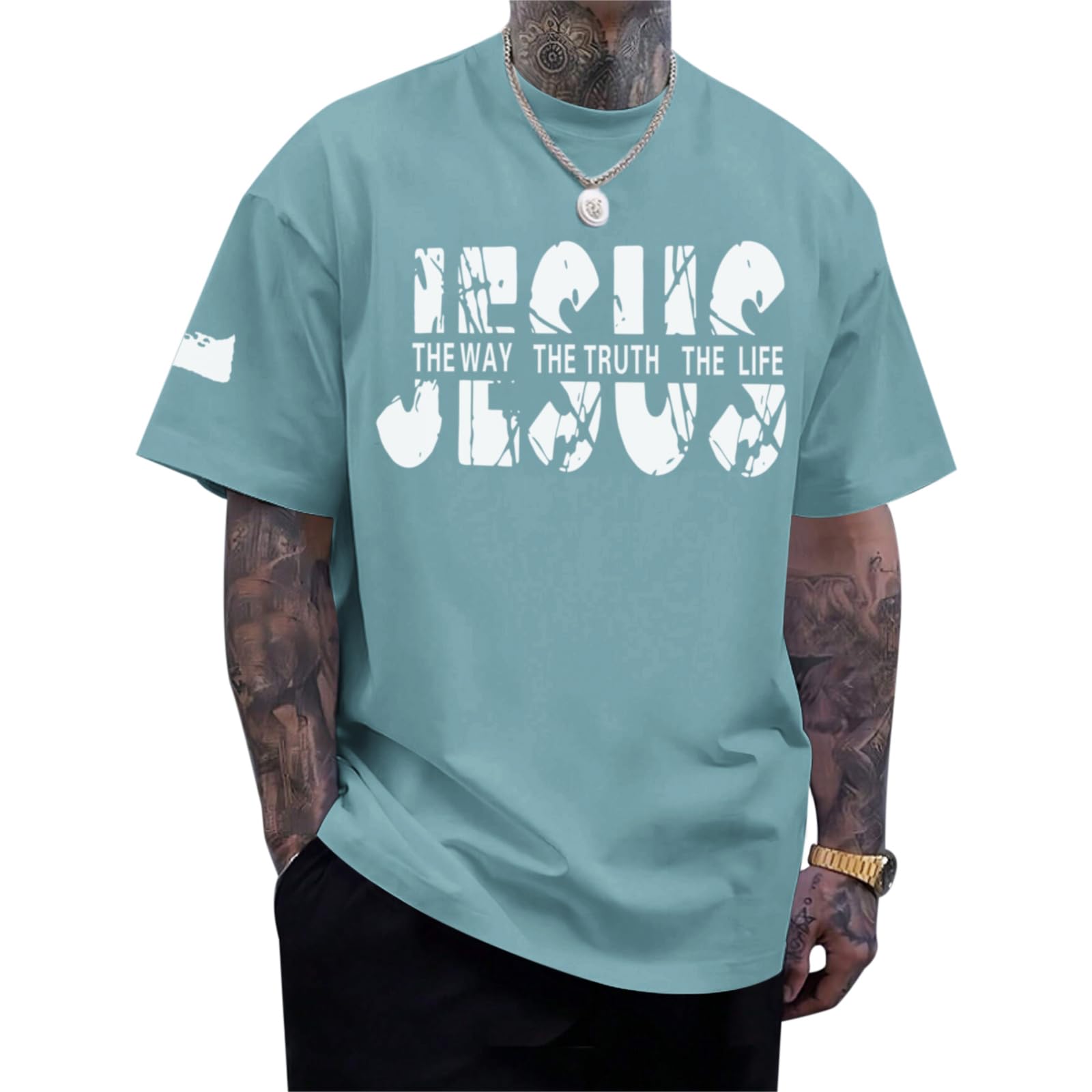Christian Faith Oversized Graphic Tee for Men