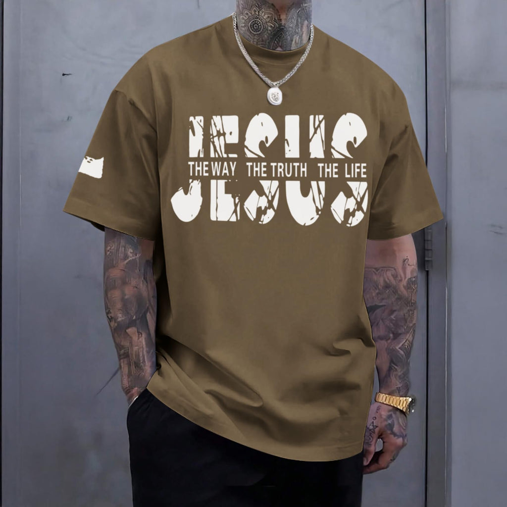 Christian Faith Oversized Graphic Tee for Men
