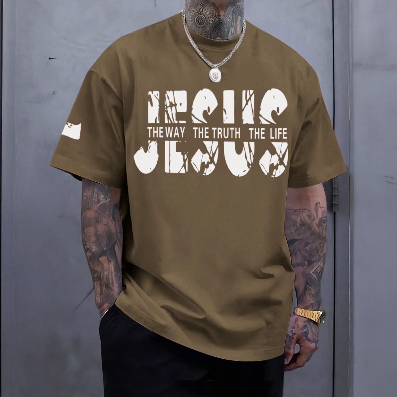 Christian Faith Oversized Graphic Tee for Men