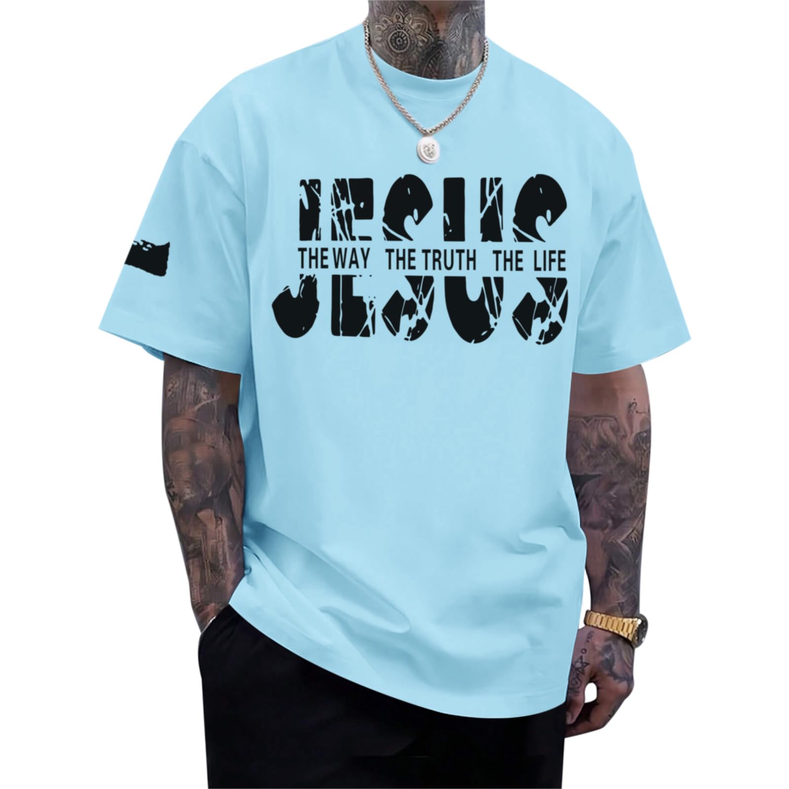 Christian Faith Oversized Graphic Tee for Men