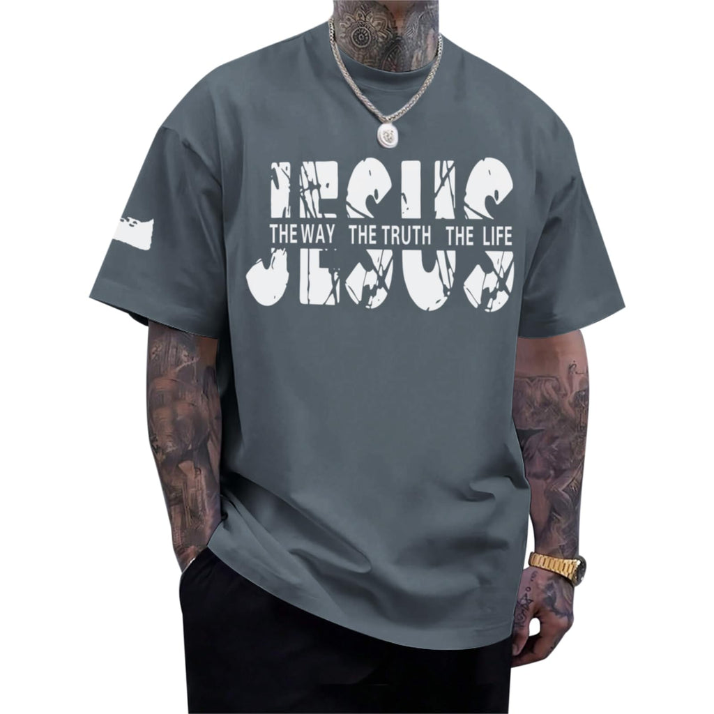Christian Faith Oversized Graphic Tee for Men