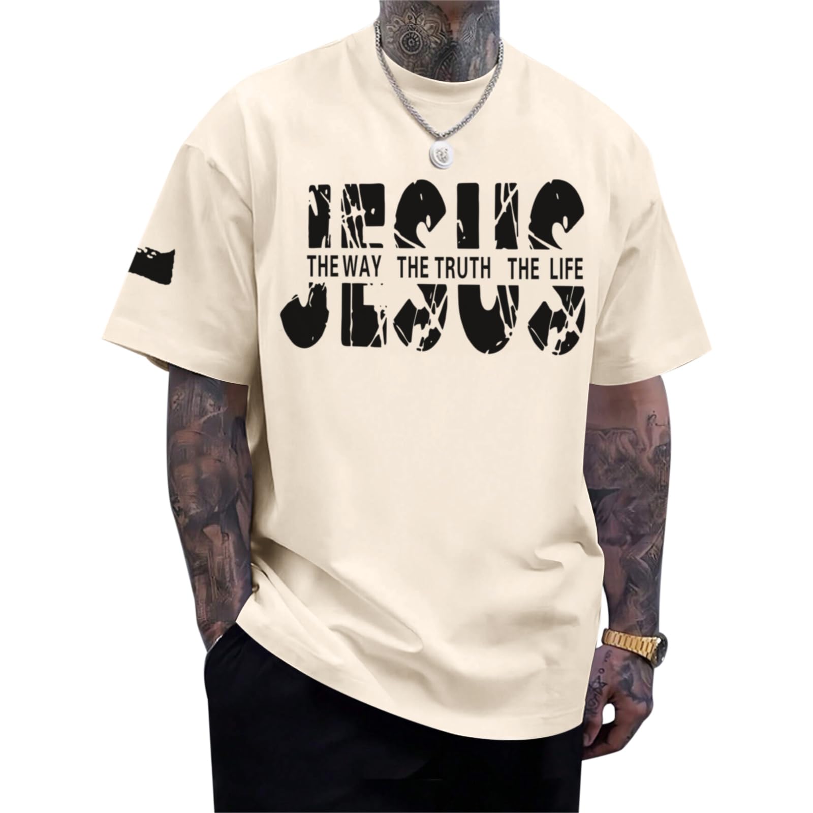 Christian Faith Oversized Graphic Tee for Men