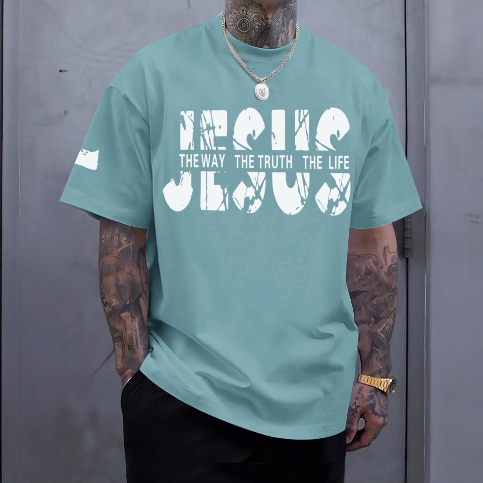 Christian Faith Oversized Graphic Tee for Men