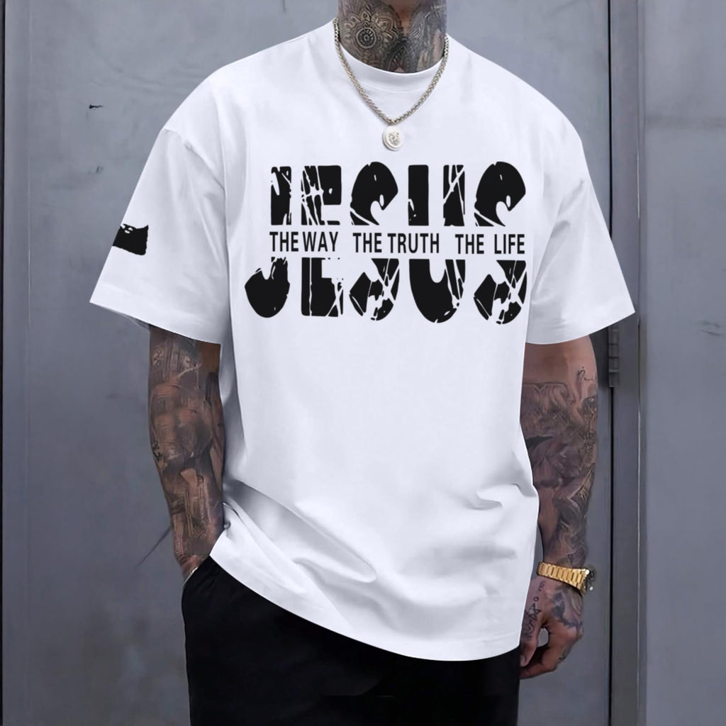 Christian Faith Oversized Graphic Tee for Men