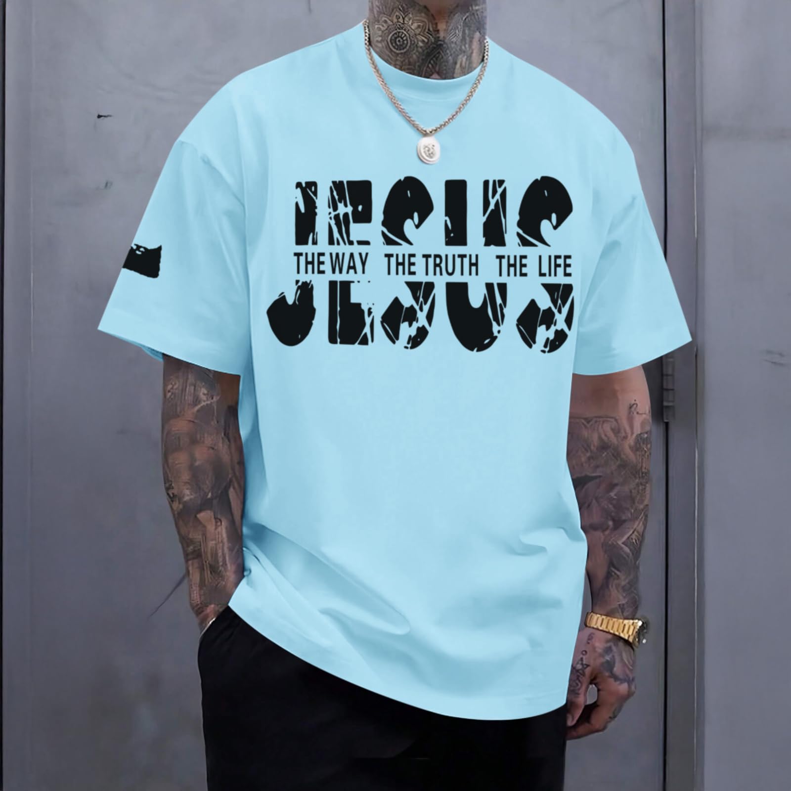 Christian Faith Oversized Graphic Tee for Men