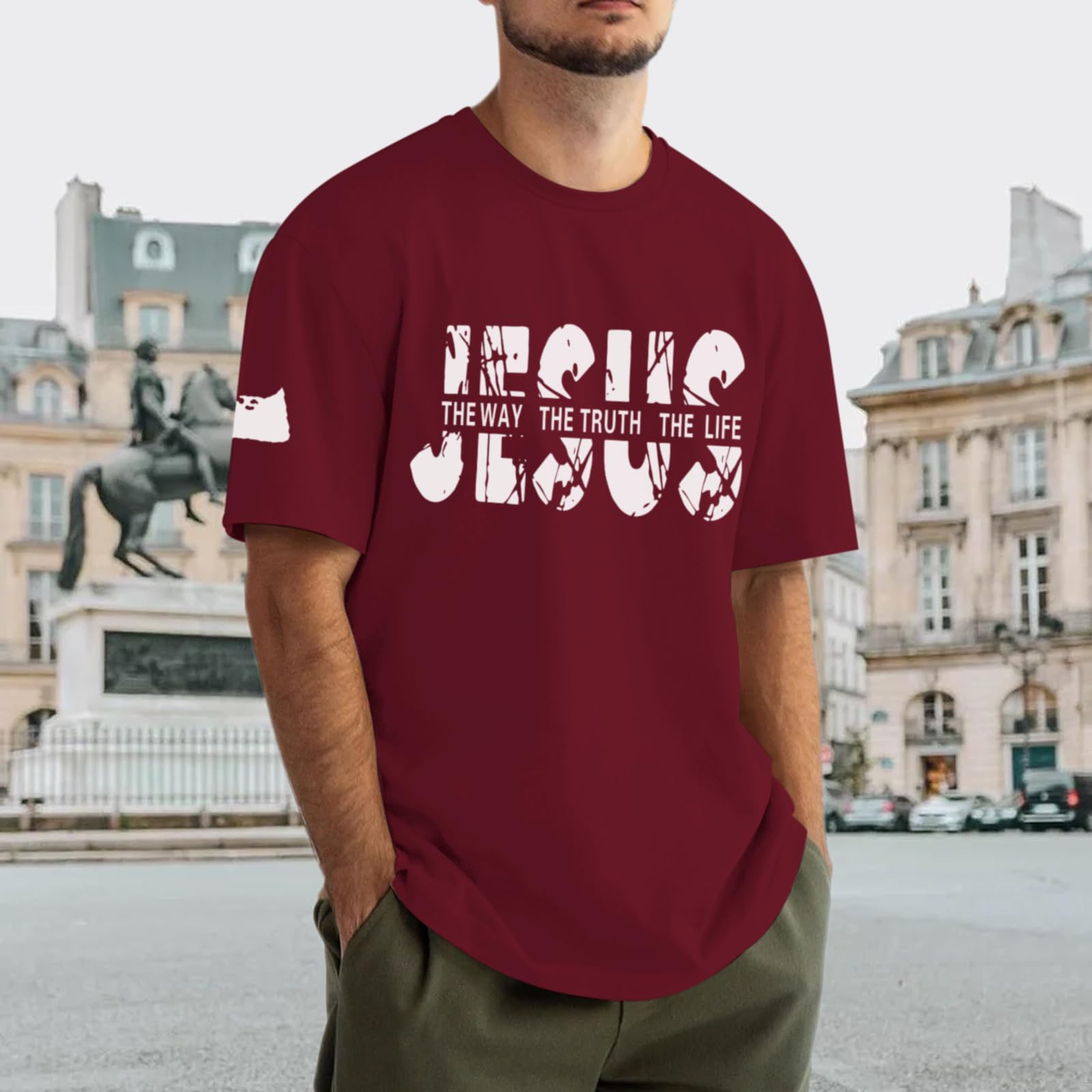 Christian Faith Oversized Graphic Tee for Men
