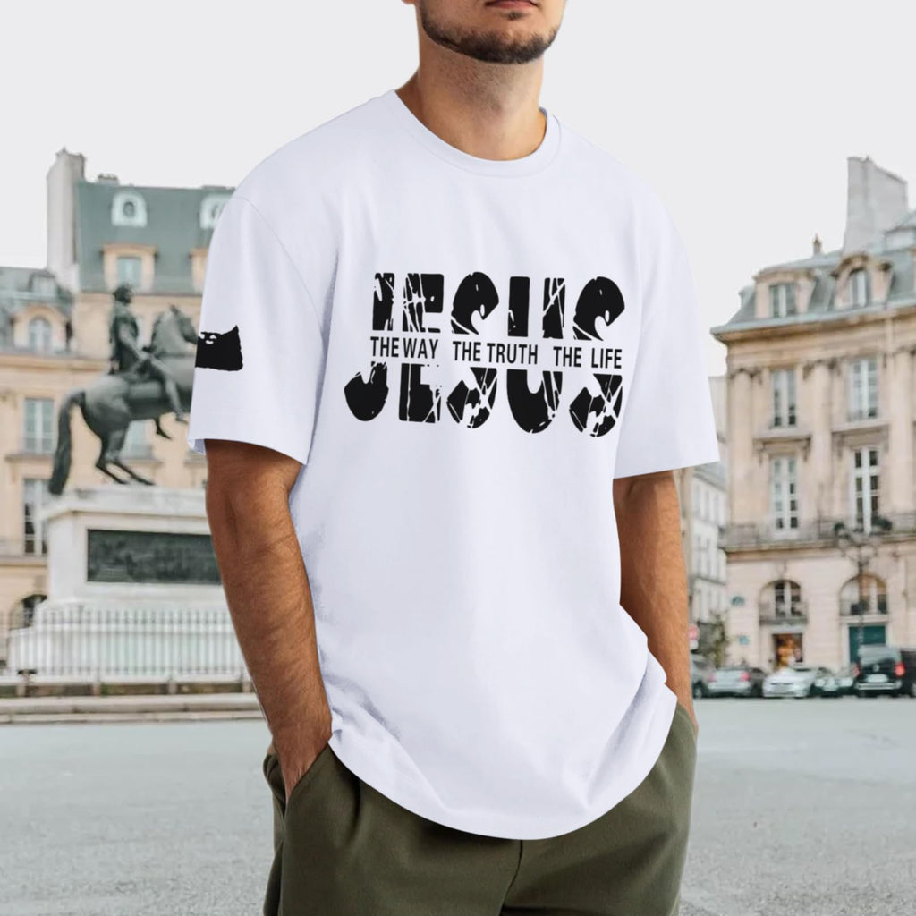 Christian Faith Oversized Graphic Tee for Men