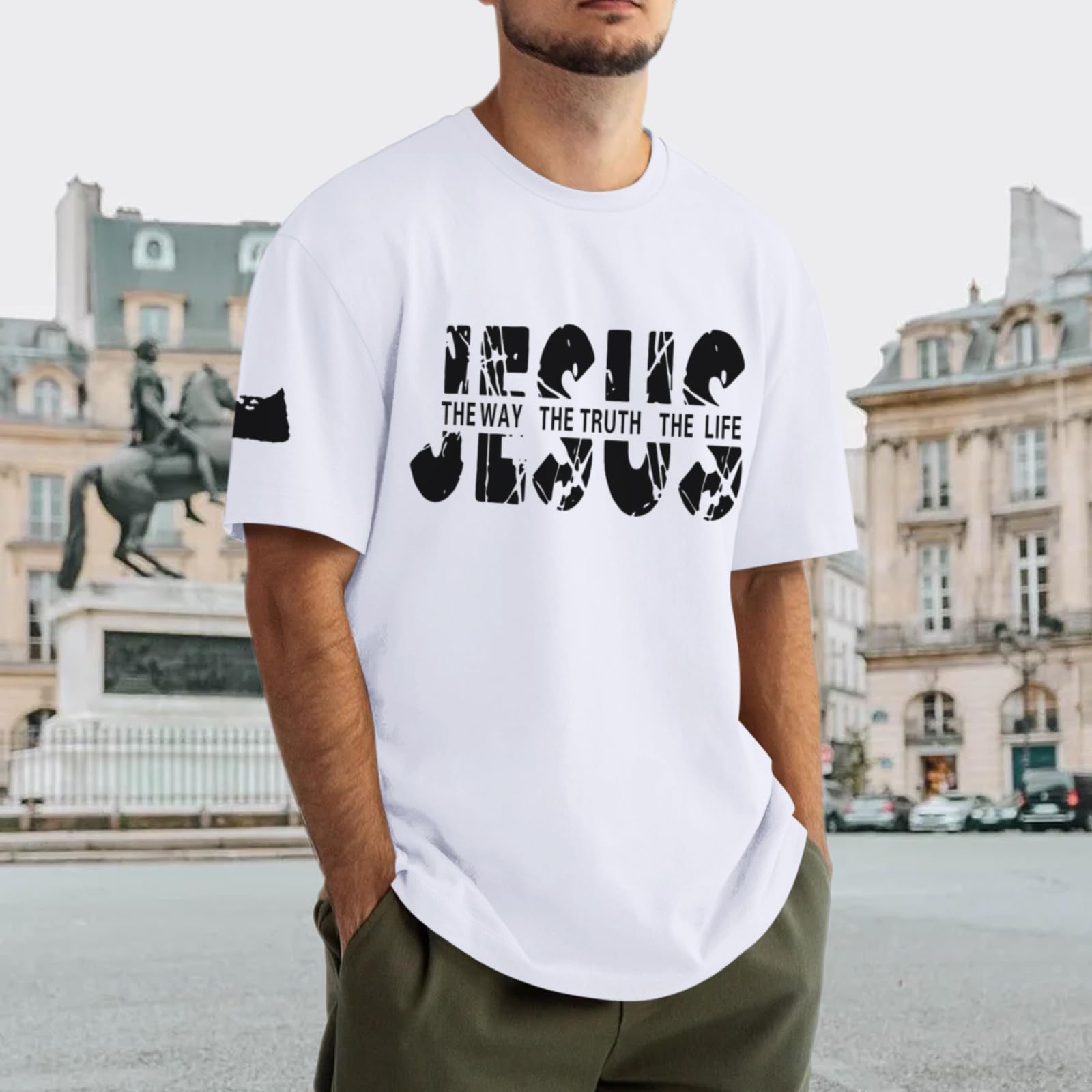 Christian Faith Oversized Graphic Tee for Men