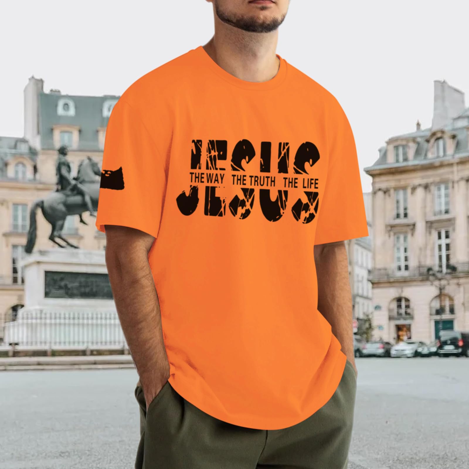 Christian Faith Oversized Graphic Tee for Men