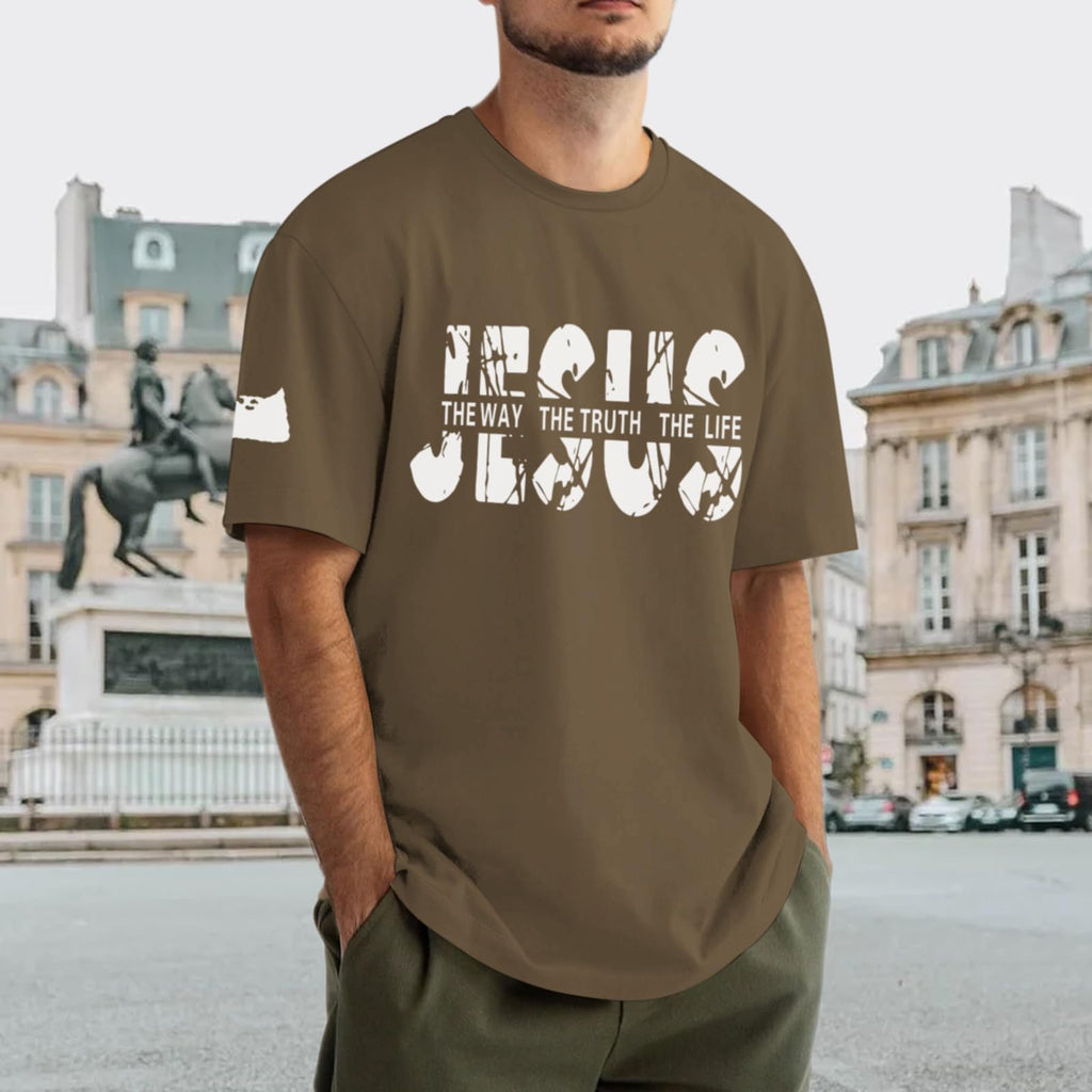Christian Faith Oversized Graphic Tee for Men
