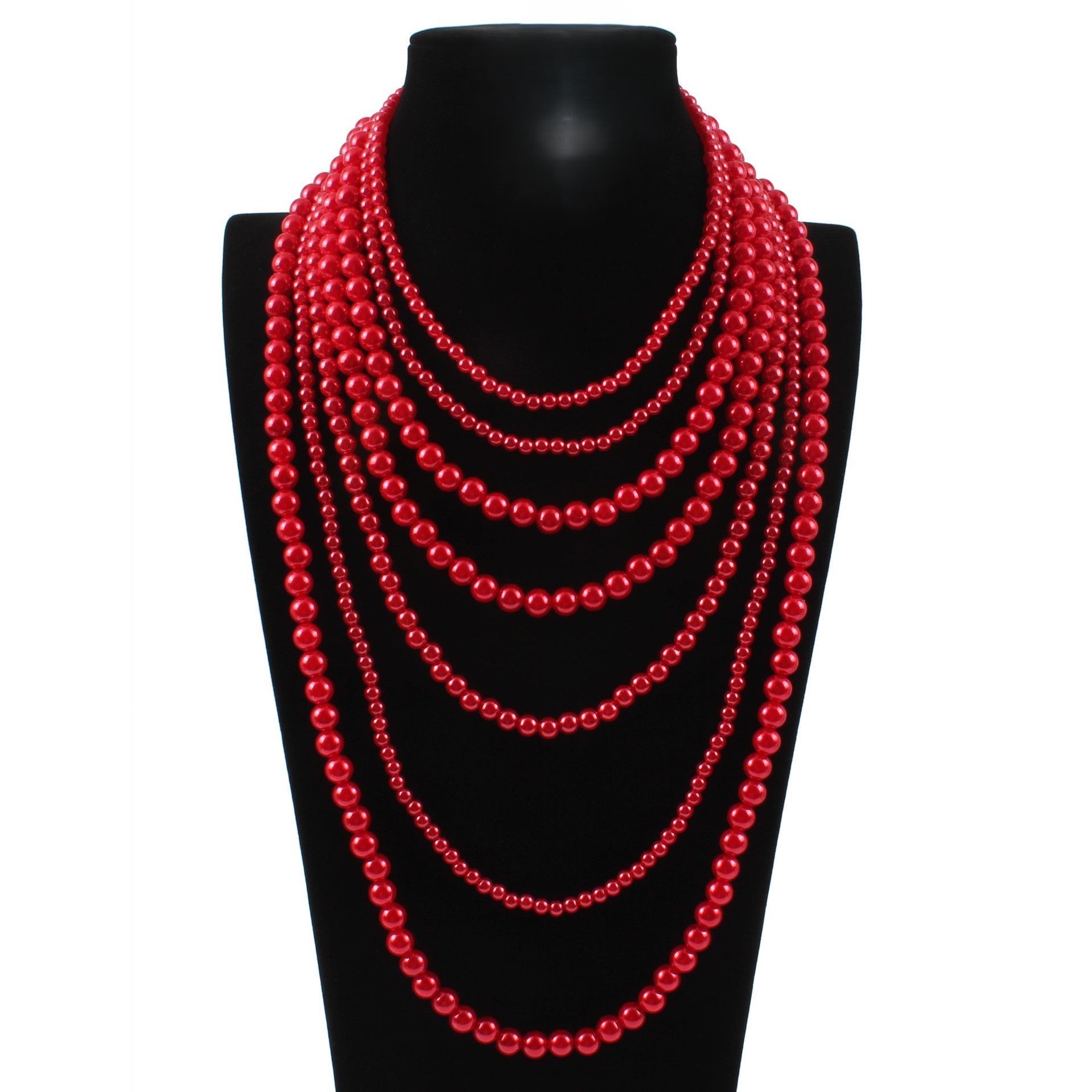 Fashion Multilayer White Imitation Pearl Choker Necklace Set