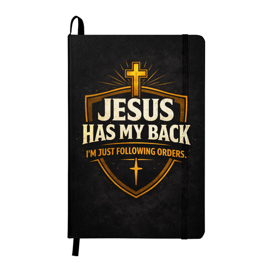 Christian Faith Journal – Jesus Has My Back Guided Writing Notebook