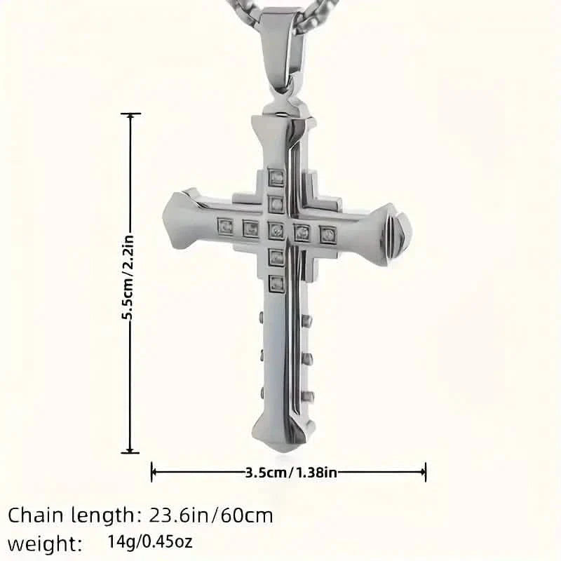 Cross Pendant Necklace - Unisex Faith Jewelry