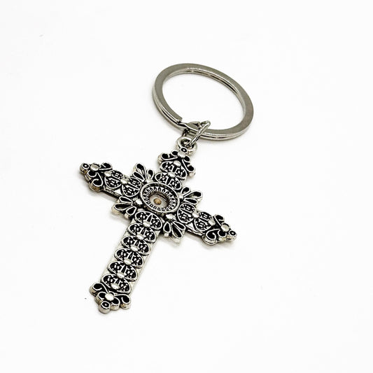 Large Mustard Seed Cross Charm Keychain, Mustard Seed Faith, Matthew 17 20, Mustard Seed Gifts, Christian Gifts, Scripture, Religious