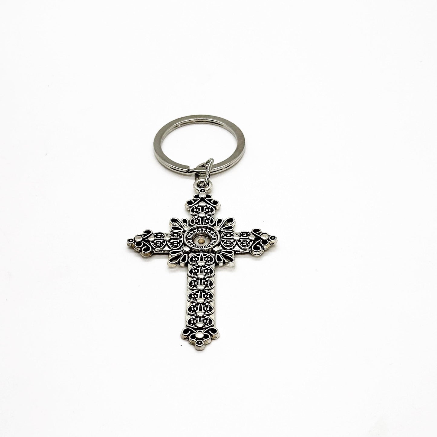 Large Mustard Seed Cross Charm Keychain, Mustard Seed Faith, Matthew 17 20, Mustard Seed Gifts, Christian Gifts, Scripture, Religious