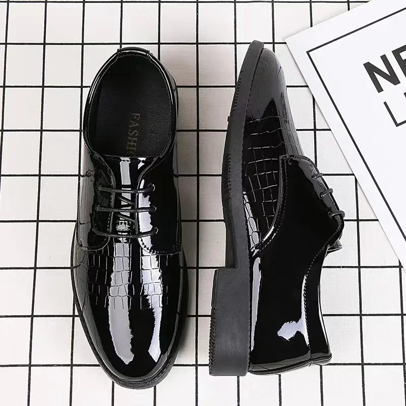 Men's Formal Leather Shoes - Korean Style
